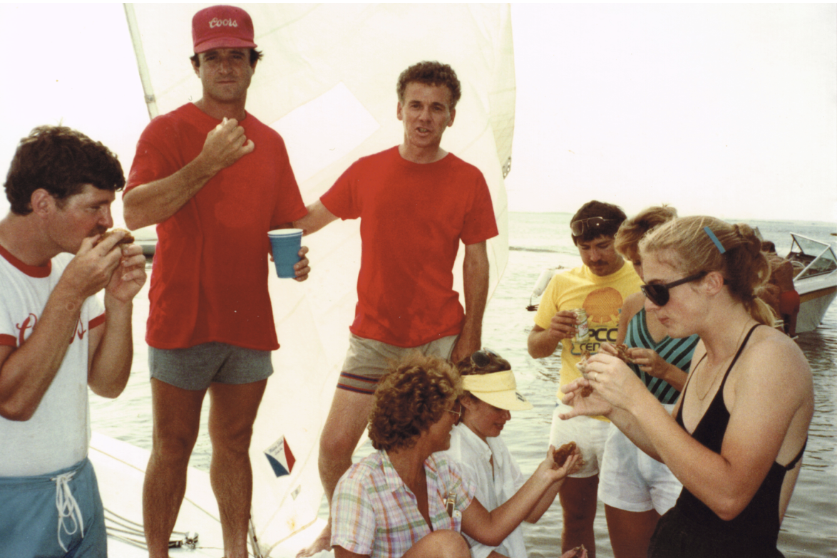 my mom, Duke, and their friends